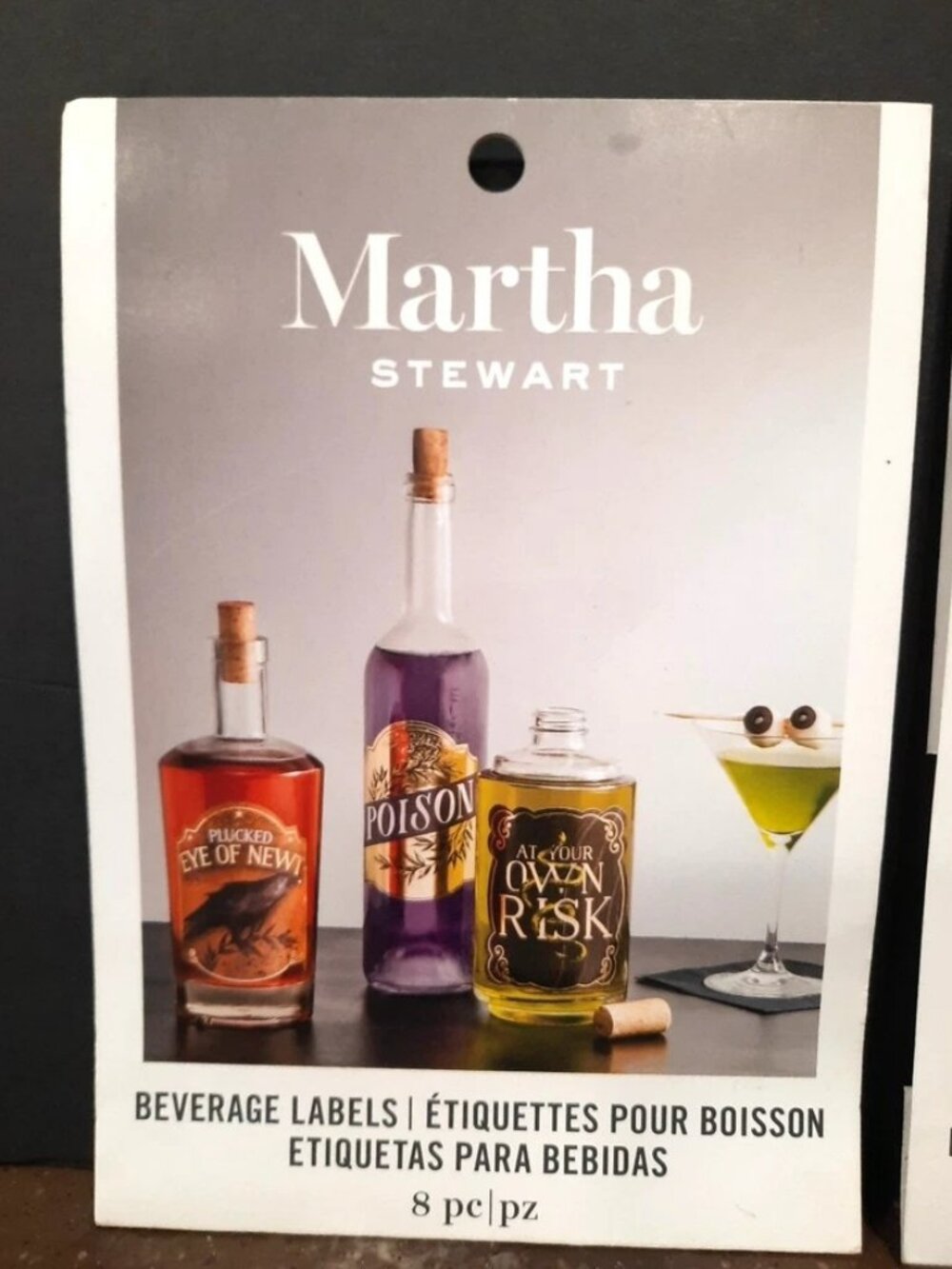 Darice Martha Stewart Crafts Halloween Horror Beverage Labels 8ct.